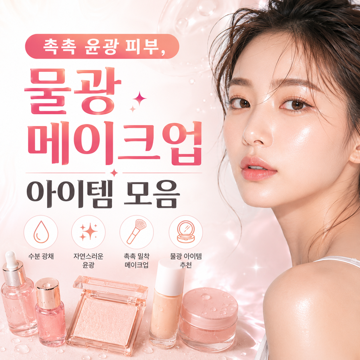 촉촉 윤광 피부, 물광 메이크업 아이템 모음